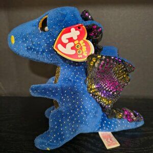 Ty Beanie Boos Sparkly Blue Dragon Plush